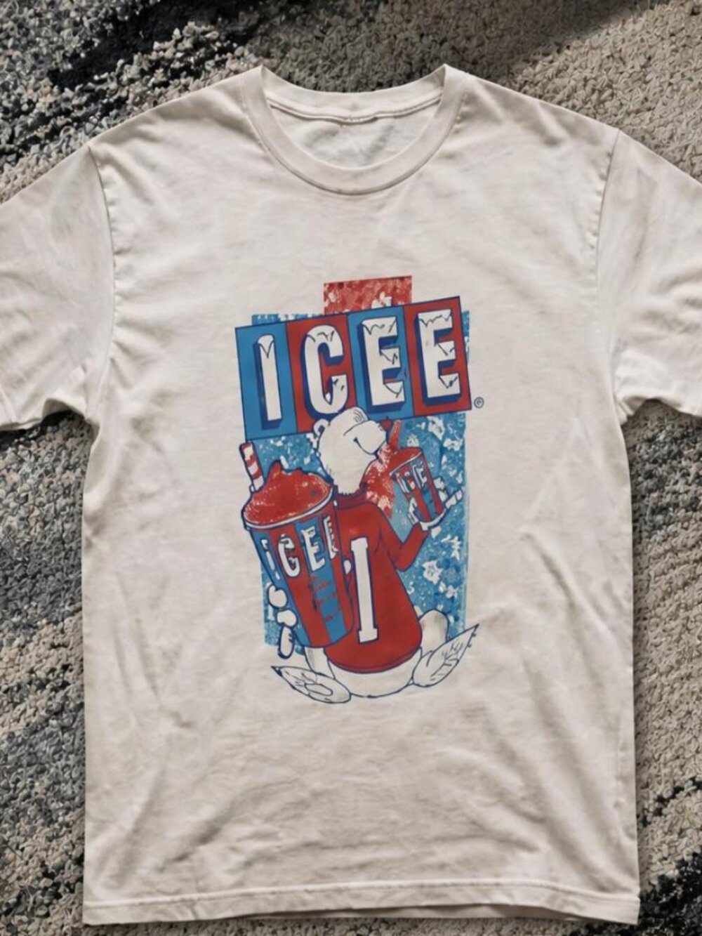 ICEE Polar Bear Graphic Tee White Unisex T-Shirt